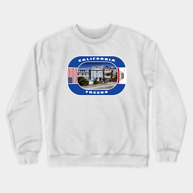 California, Fresno City, USA Crewneck Sweatshirt by DeluxDesign